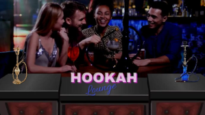 hookah lounge/bar/night club/zoom backgrounds Présentation (16:9) template