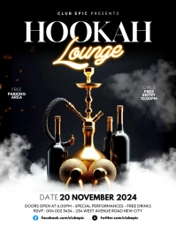 Hookah Lounge club party flyer template Volante (Carta US)