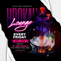 hookah lounge Instagram Post template