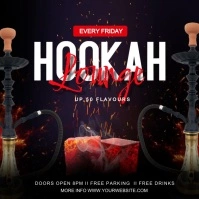hookah lounge Publicação no Instagram template