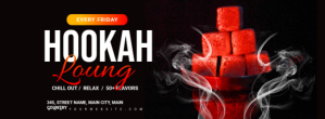 hookah lounge Facebook-coverfoto template