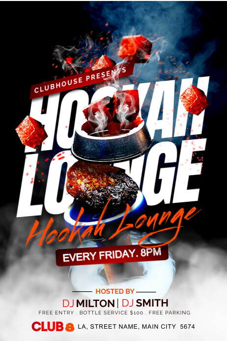 Hookah Lounge Template PosterMyWall hookah-lounge-template-postermywall
