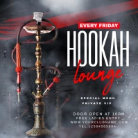 Hookah Lounge Flyer โพสต์บน Instagram template