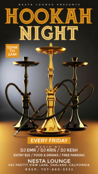 Hookah Lounge Night Party Instagram Story template