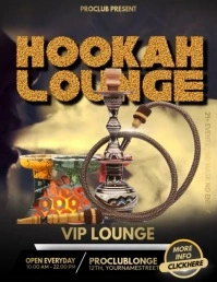 Hookah Lounge Party Volante (Carta US) template