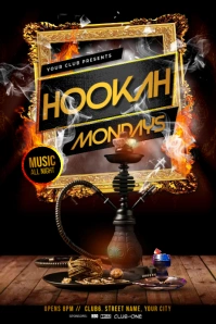 hookah night Iphosta template