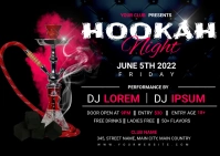 hookah night Briefkaart template