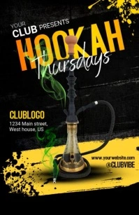 HOOKAH NIGHT Tabloide template