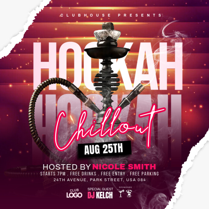 Hookah night Template | PosterMyWall