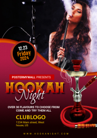 hookah night A4 template