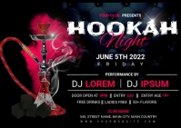 hookah night Postcard template