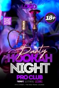 Hookah Night Party Poster template
