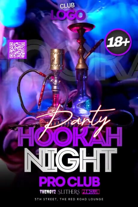Hookah Night Party Plakkaat template