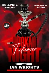 Hookah Night Takeover Affiche template