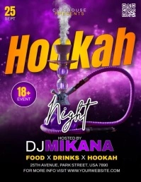 Hookah Night Video Flyer (US Letter) template