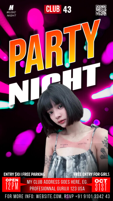 hookah party, Instagram 快拍 template