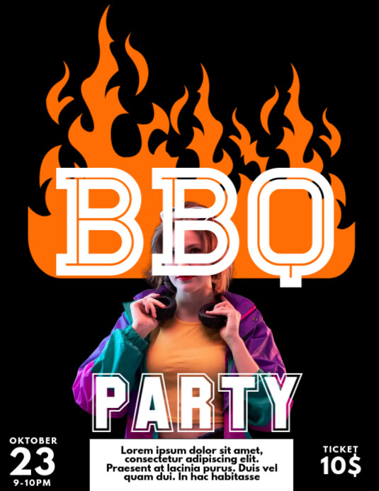 hookah party, Folder (US Letter) template