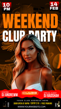 hookah party, Instagram Story template