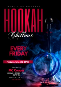Hookah Party A4 template