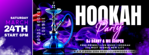 Hookah Party Shisha Lounge event ticket invitation flyer poster template Facebook cover photo Facebook-Cover