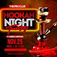 Hookah Red Party Video Instagram Post template