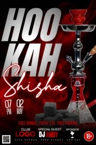 Hookah Shisha Poster template