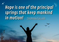 Hope and believe customisable templates Postal