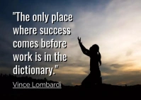 Hope and success powerful editable quotes Postcard template