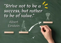 Hope and success powerful editable quotes Postcard template