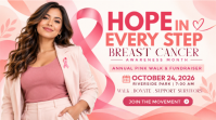 White Breast Cancer Awareness YouTube-miniature Template