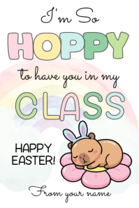 Hoppy Easter Classroom Sign | I'm So Hoppy to Have You in My Class | Easter Teacher Printable Banner 4' × 6' template