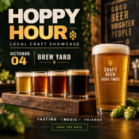 Schwarz Craft Beer Tasting Event โพสต์บน Instagram Template