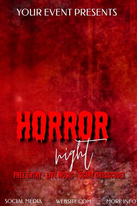 HORROR Template PosterMyWall
