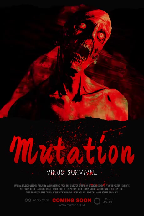 Horror Movie Poster Template Cartaz