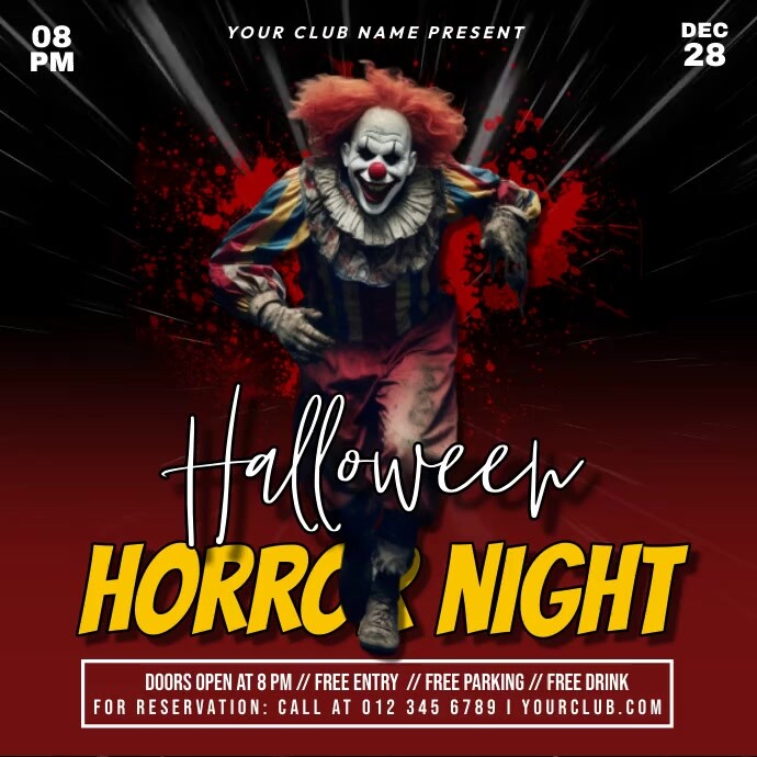 Horror Night Halloween Message Instagram template