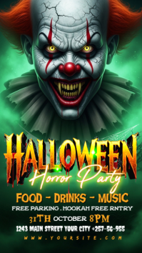 horror night party Instagram-verhaal template