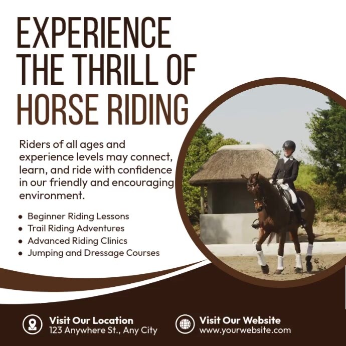 Horse Back Riding Ads Template | PosterMyWall