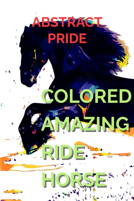 HORSE COLORED Template PosterMyWall