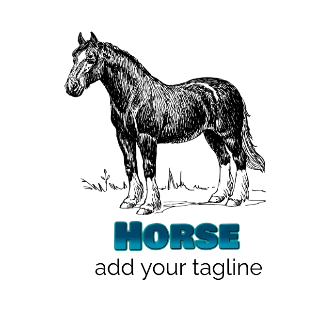 Horse Template PosterMyWall