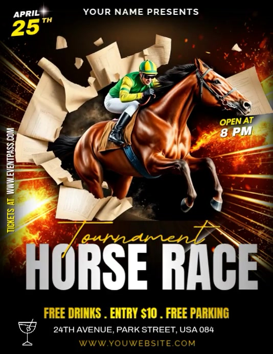 Horse tournament Flyer Template | PosterMyWall