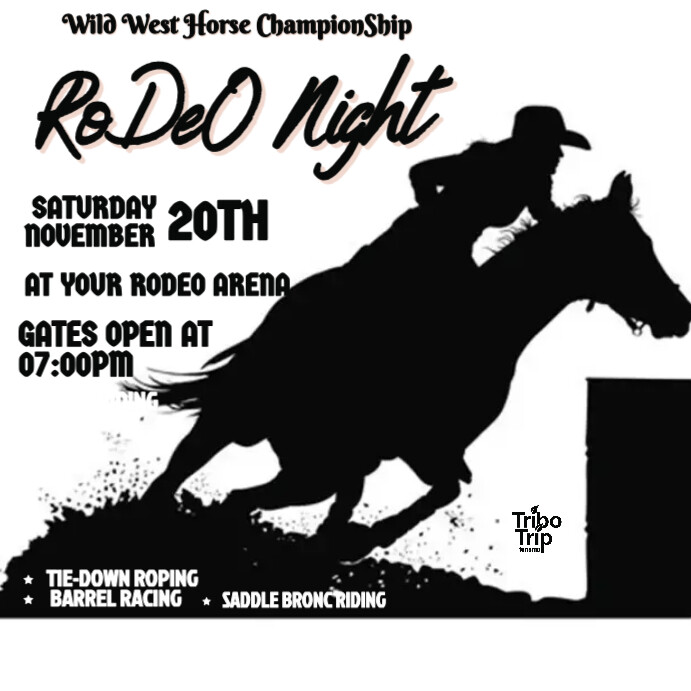 horse race flyer Instagram Post template