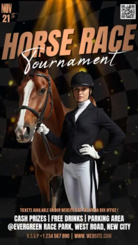 Horse Race Tournament Digital Display (9:16) template
