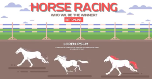 Brown Horse Racing Event Facebook Shared Image Template