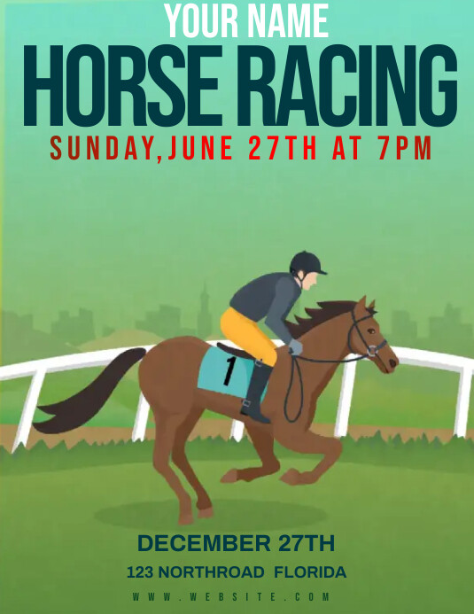 Copy of HORSE RACING EVENT FLYER TEMPLATE PosterMyWall