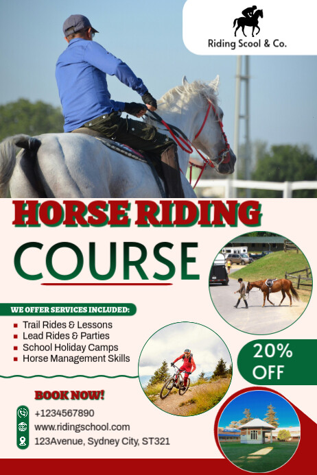 Modèle Horse-Riding Course Poster | PosterMyWall