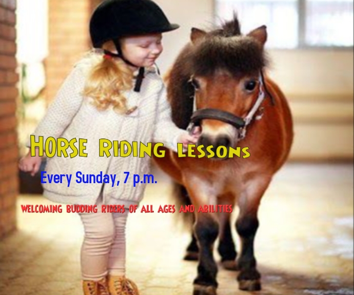 Horse Riding Lessons Template | PosterMyWall