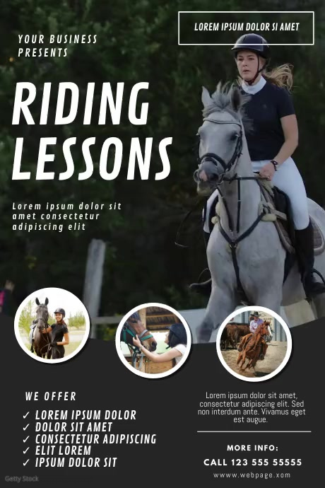 Horse Riding Lessons Video ad template | PosterMyWall