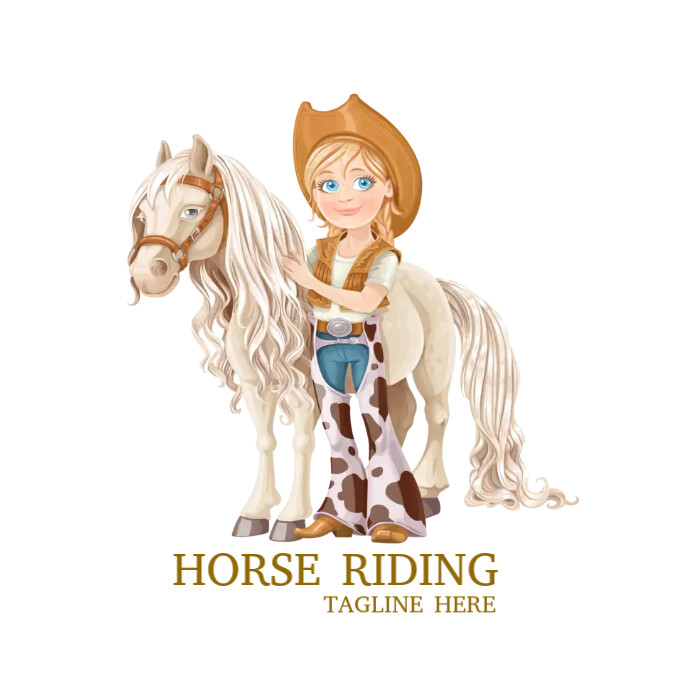 Fun Riding Logo Horse Riding Logo Template | PosterMyWall