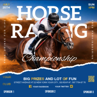 Horse running poster Square (1:1) template