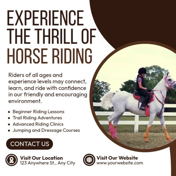 Horseback Riding Ads Template | PosterMyWall